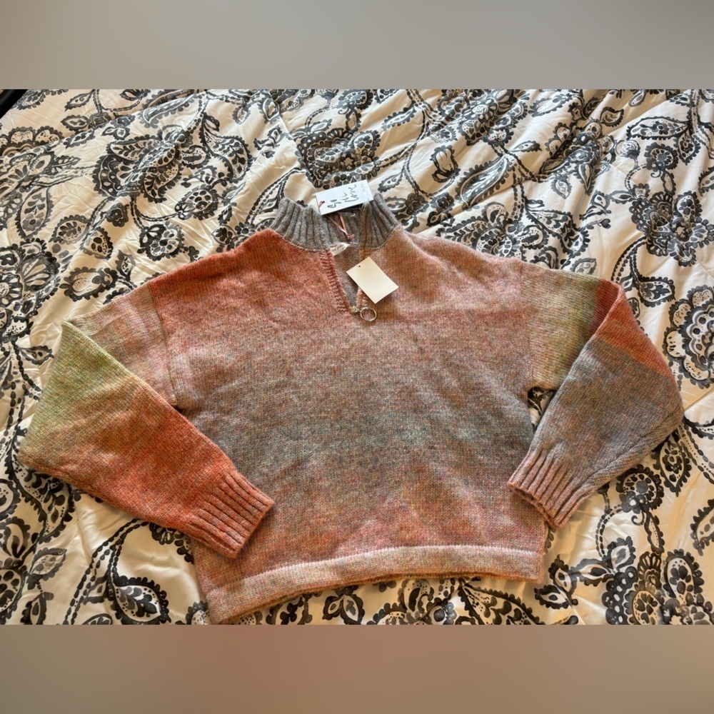 Bella Du Jour Multi colored Knitted Sweater Womens Size Medium NWT